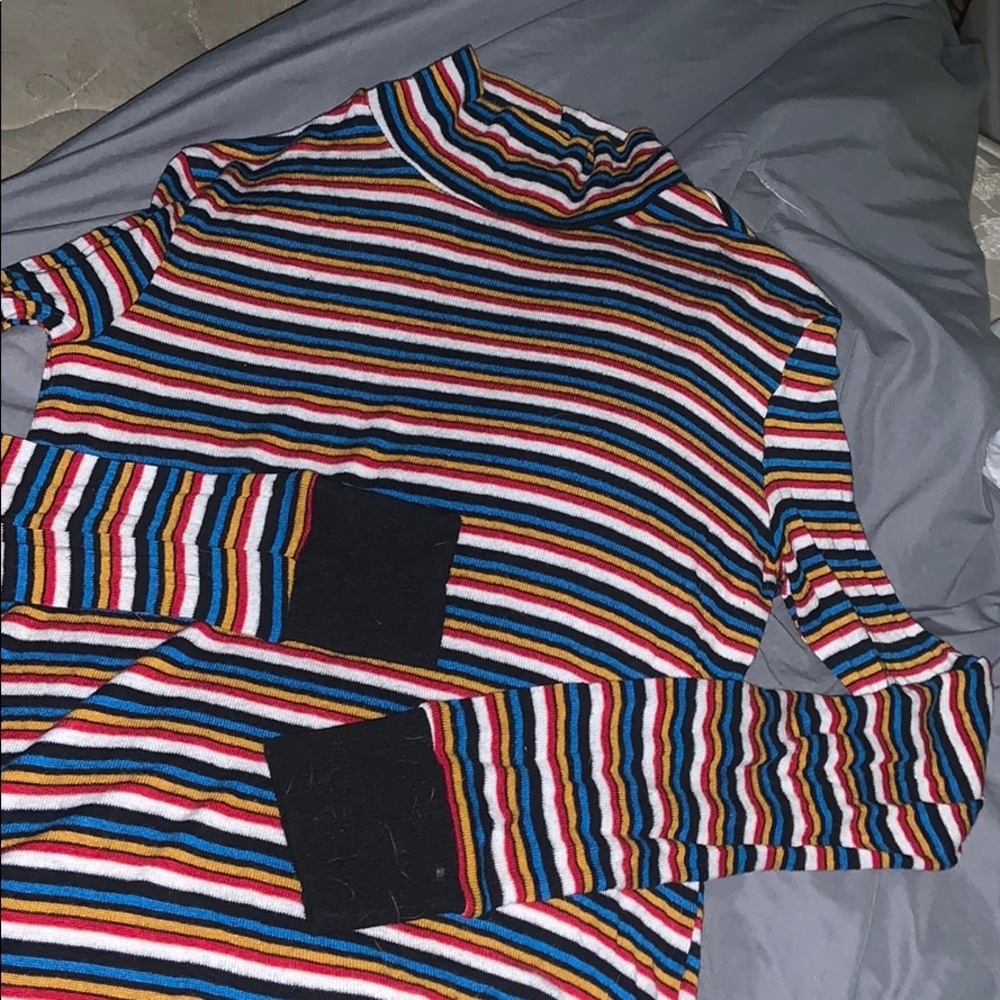 Long Sleeve Turtle Neck Multi-Colored